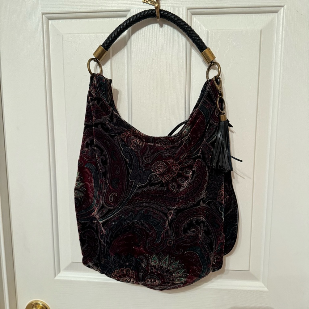 Nine West Paisley Velvet Hobo Bag - Picture 3 of 11